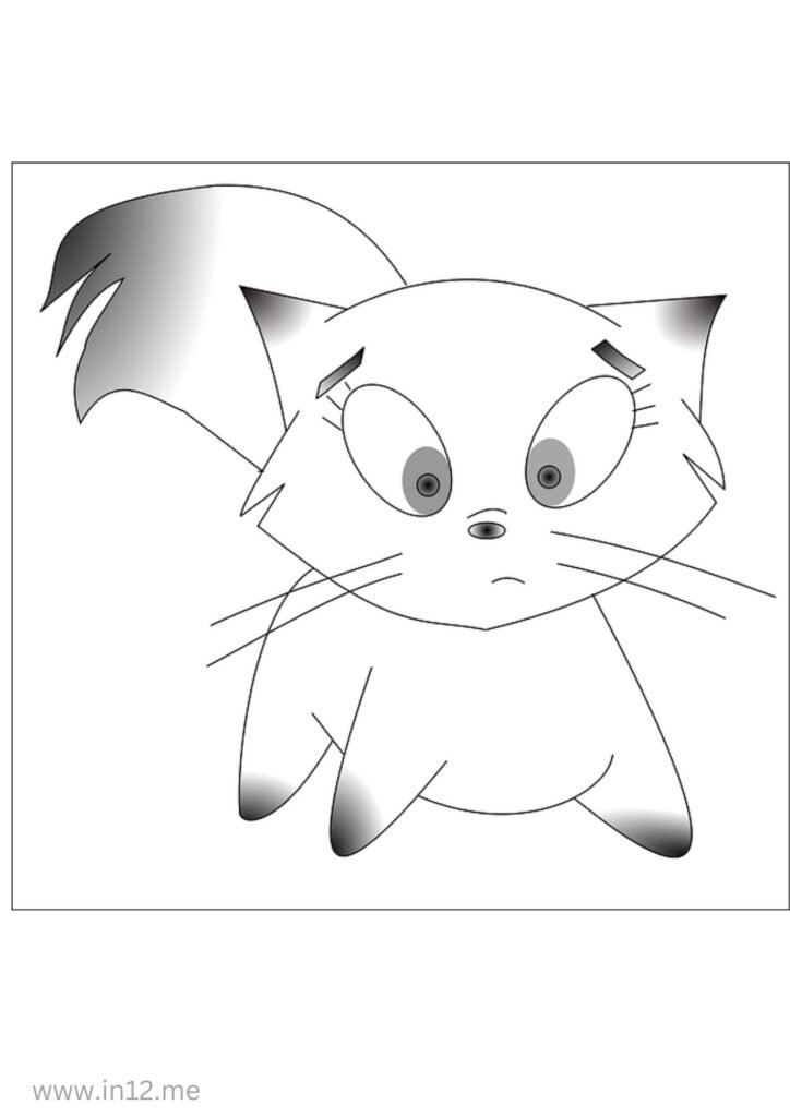 imagem de gato para colorir